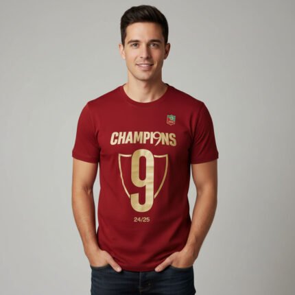 Tee-shirt champions 9 grenat